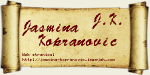 Jasmina Kopranović vizit kartica